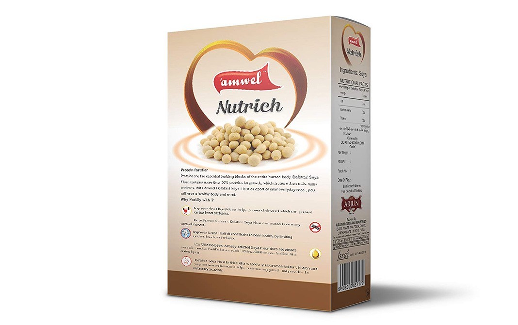 AMWEL Defatted Soya Flour Atta Mix   Box  500 grams
